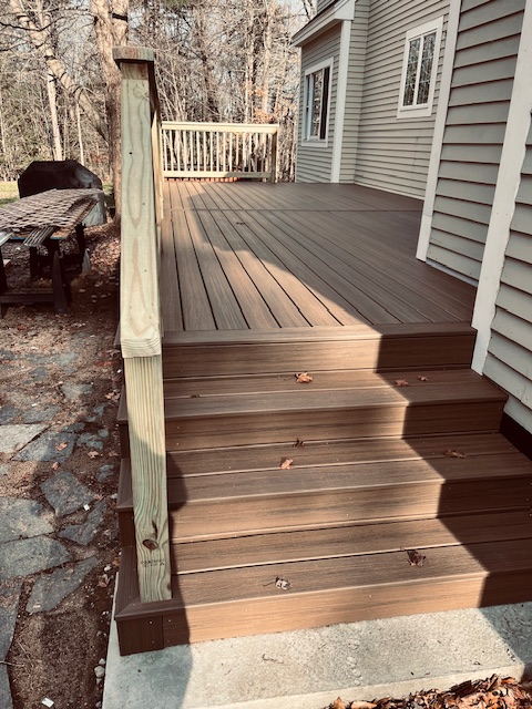 Completed full Trex deck rebuild in Amherst